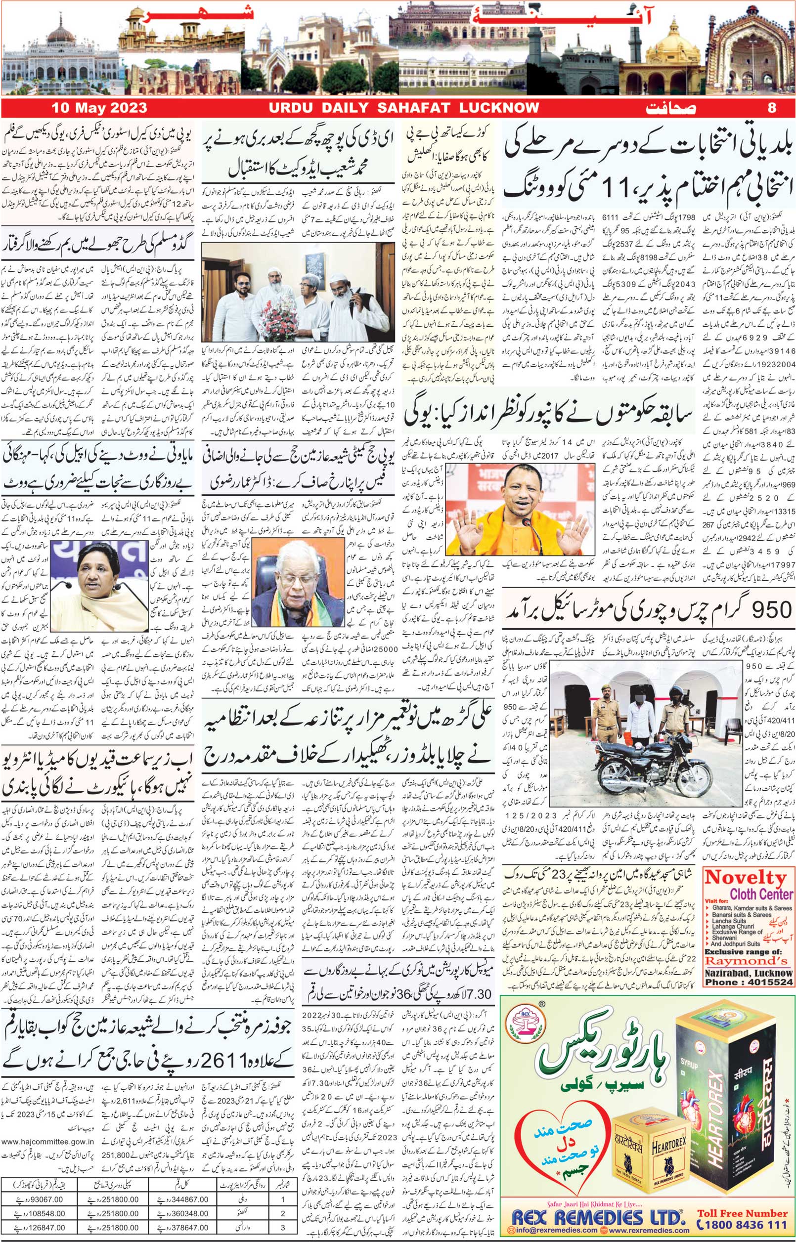 The Sahafat Urdu Daily, Published From Lucknow, Uttar Pradesh India, Bharat, Hindustan, Urd Newspaper, Urdu Akhbar, Urdu Epaper