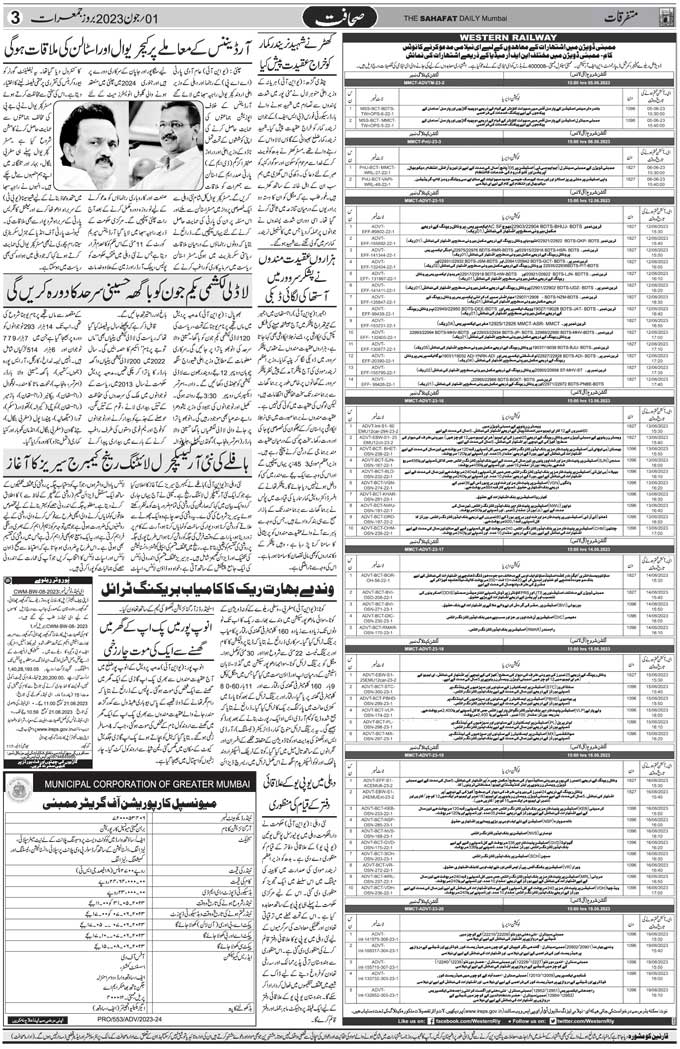 The Sahafat Mumbai, Urdu Newspaper India, Indian Newspapers, Urdu Akhbar, Urdu News Hindustan