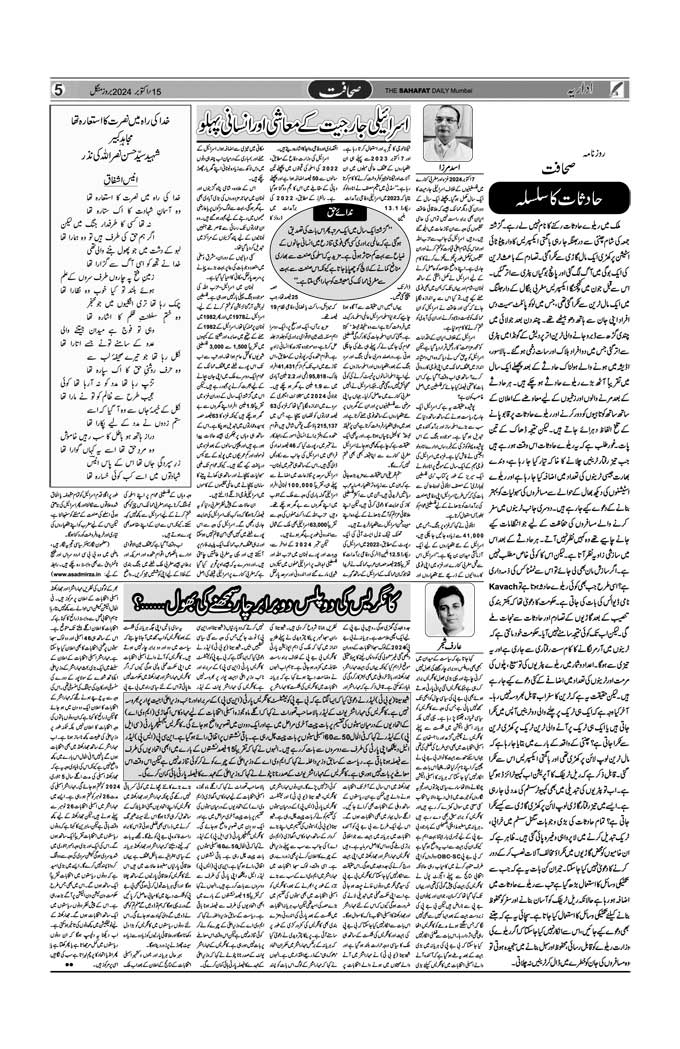 The Sahafat Mumbai, Urdu Newspaper India, Indian Newspapers, Urdu Akhbar, Urdu News Hindustan