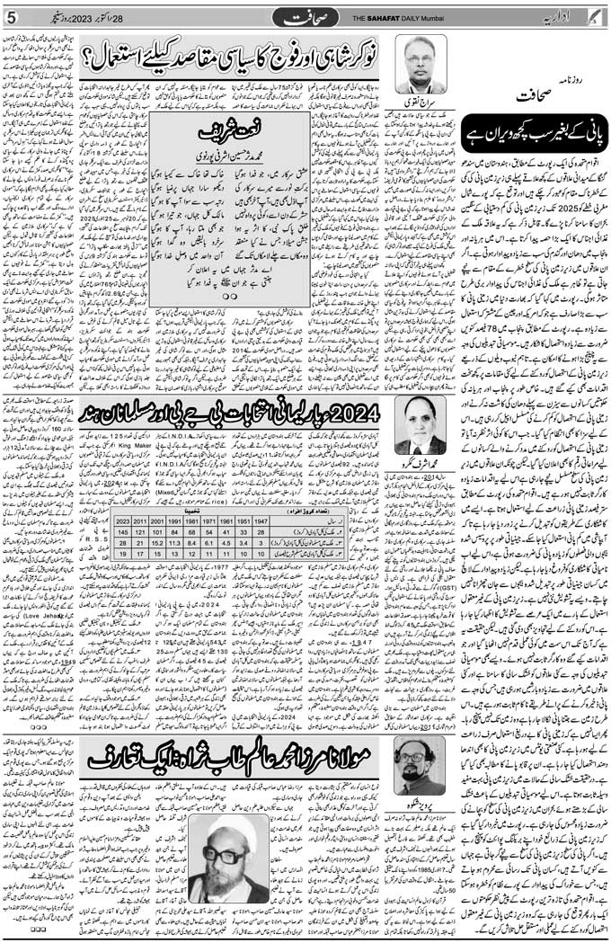 The Sahafat Mumbai, Urdu Newspaper India, Indian Newspapers, Urdu Akhbar, Urdu News Hindustan